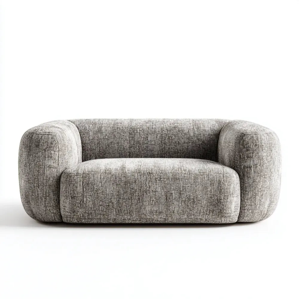 Contemporary Fabric Sofa 160x90x75 cm - Light Gray - Modern Design