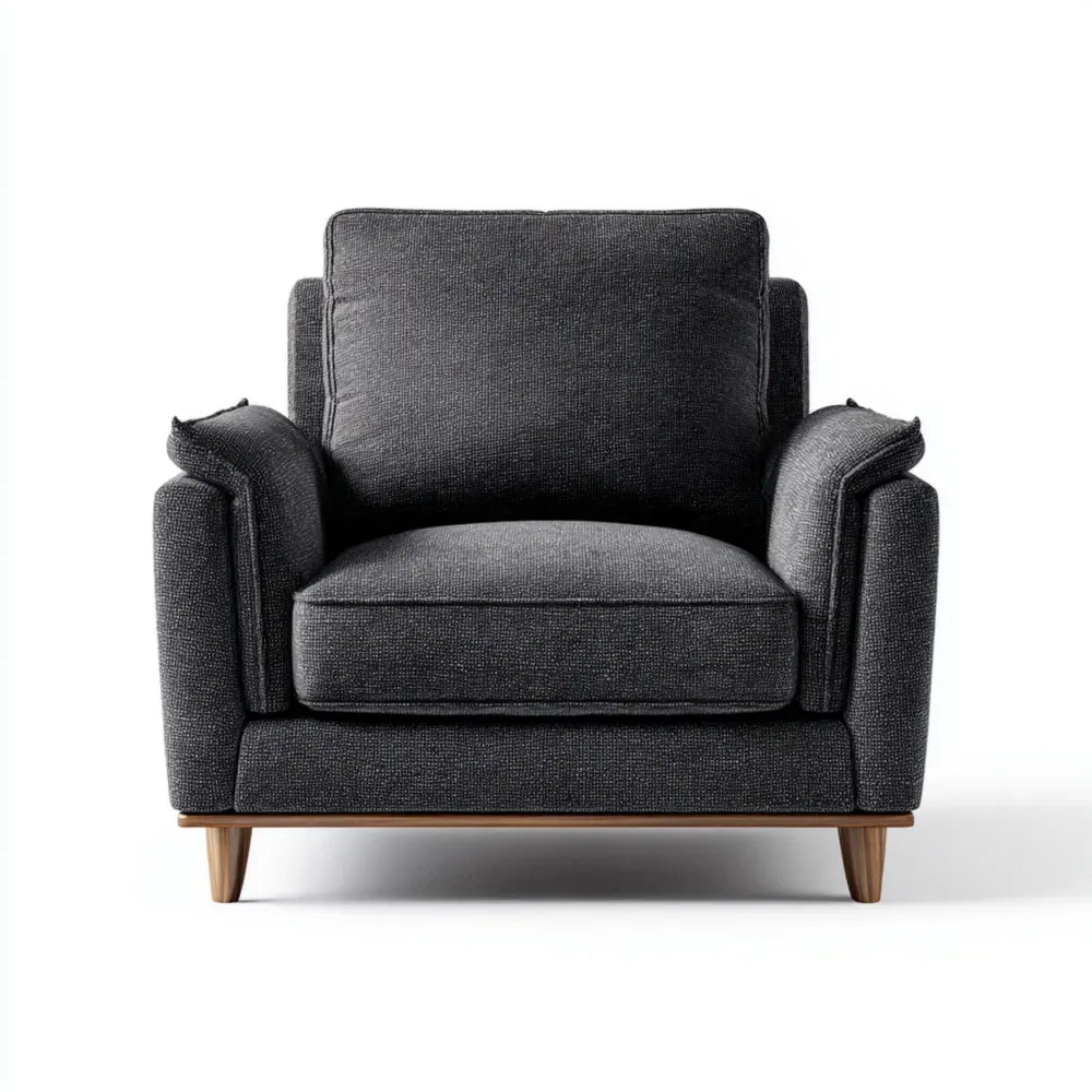 Armchair Fabric Upholstered 85x90x88 cm - Dark Gray - Modern Design