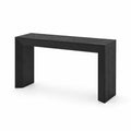 Mesa consola de madera con acabado en negro 120x40x80 cm