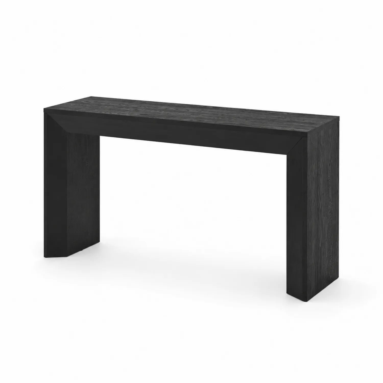 Konsole aus Holz mit schwarzer Oberfläche 120x40x80 cm