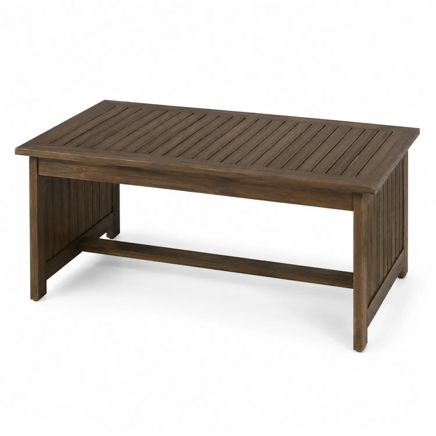 Mesa de centro de madera para exterior 110x60x45 cm Marrón