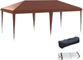 Outsunny Cenador Plegable 6x3 m, Gazebo Portátil con Altura Ajustable, Protección UV y Bolsa de Transporte