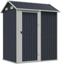 Cobertizo de Jardín de Acero Galvanizado Antracita 192x152,5x237 cm vidaXL