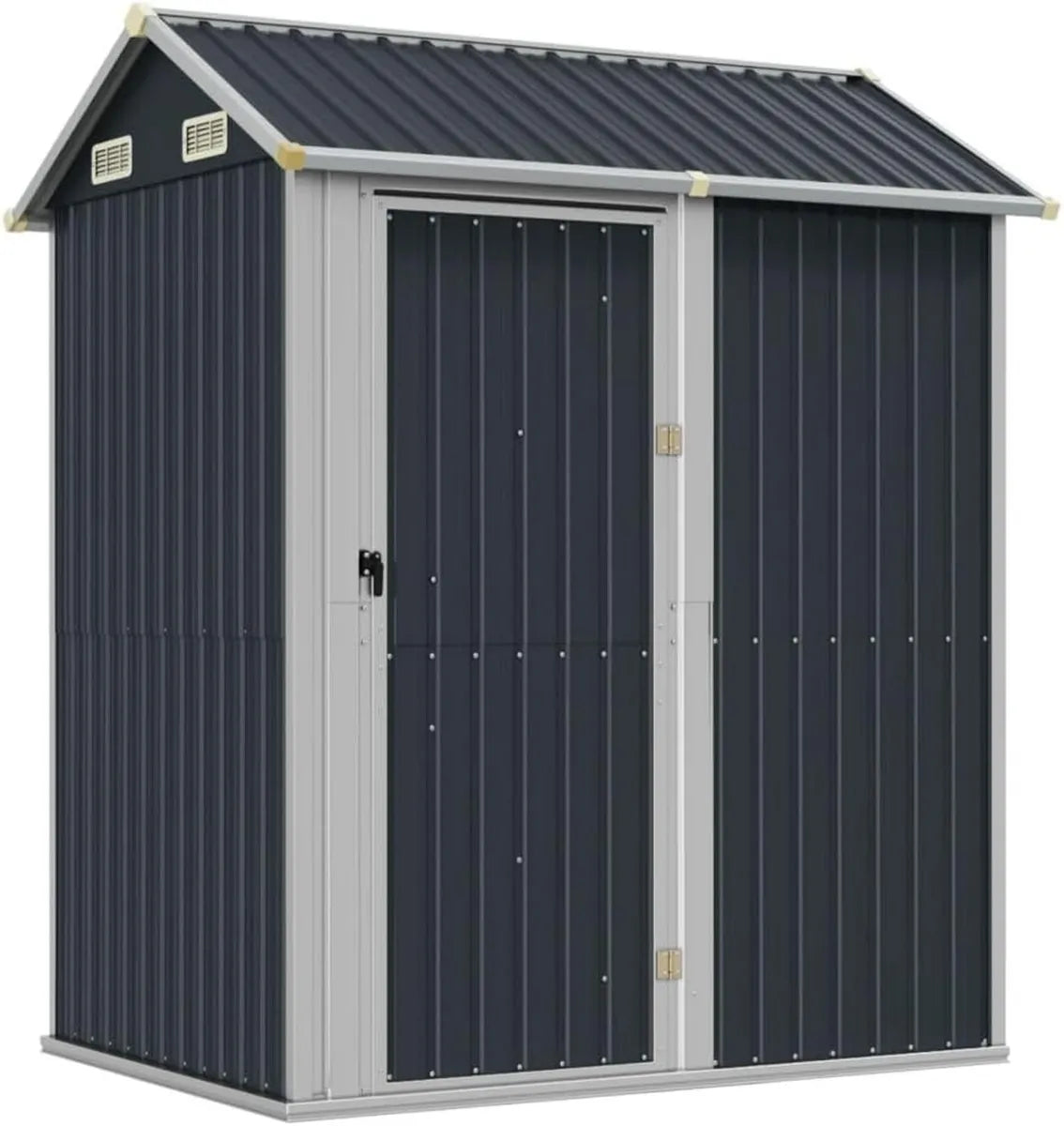 Cobertizo de Jardín de Acero Galvanizado Antracita 192x152,5x237 cm vidaXL