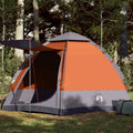 Tienda de campaña rápida para 4 personas Homgoday, gris y naranja, ideal para camping y eventos al aire libre