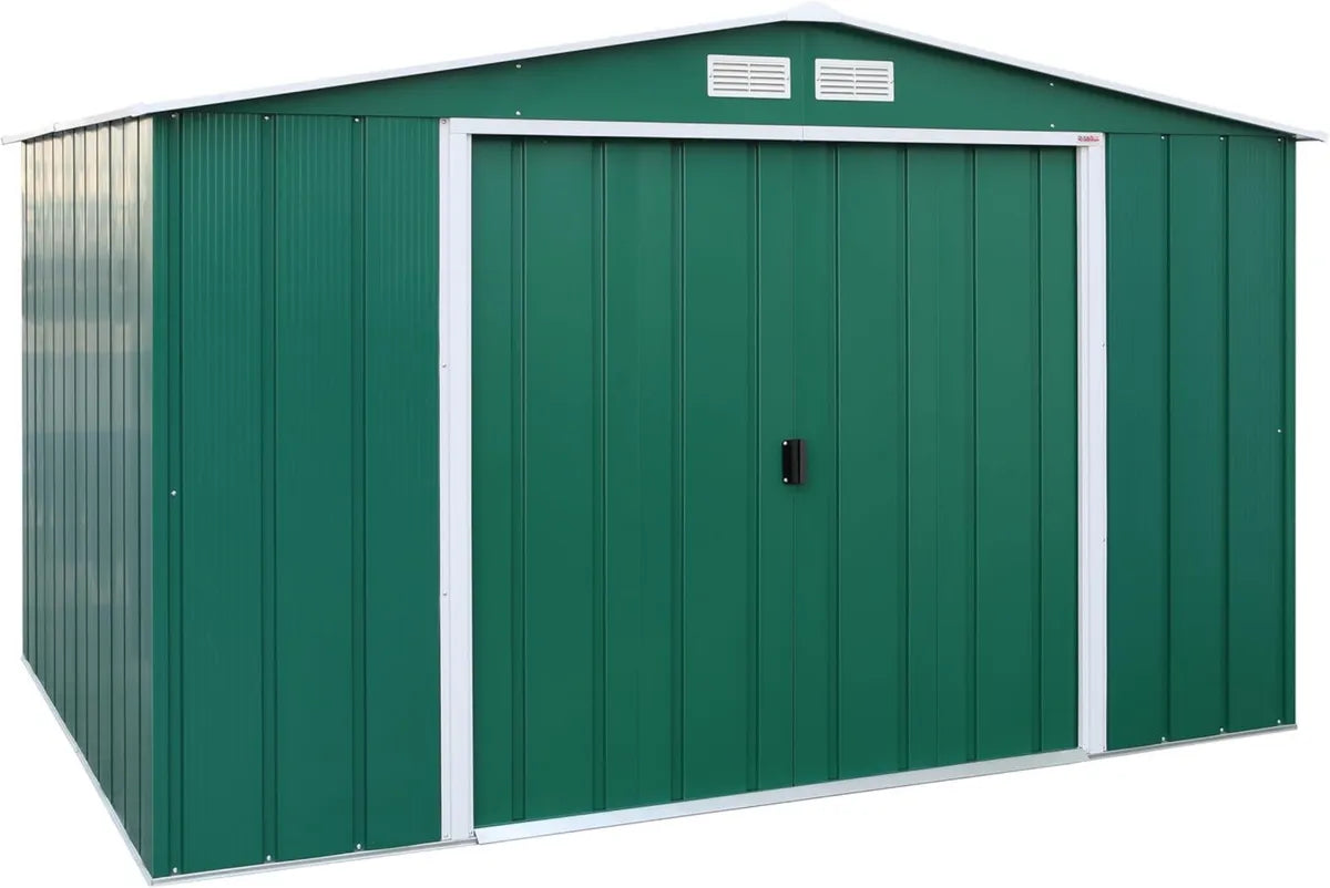 Caseta de Metal Duramax para Jardín, 2.42 x 3.22 x 1.96 m, Área de 7.8 m²