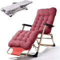 Sillones Reclinables Plegables con Almohadilla de Algodón para Jardín o Terraza, Juego de 2