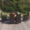 Conjunto de Comedor Exterior 7 Piezas, Muebles para Jardín y Terraza, Ratán Sintético Negro