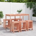 Conjunto de Muebles de Jardín 7 Piezas de Madera de Abeto Douglas
