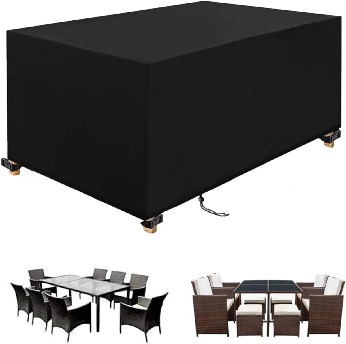 Cubierta Impermeable para Muebles de Jardín 400x200x100 cm, Protección UV y Resistente al Polvo