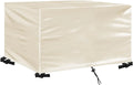 Cubierta Impermeable para Mesa de Jardín 260x100x100cm, Protección UV y Resistente al Viento, Material Oxford 420D, Color Beige