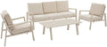 Conjunto de Jardín Hespéride Luzane 5 Plazas Beige Arcilla