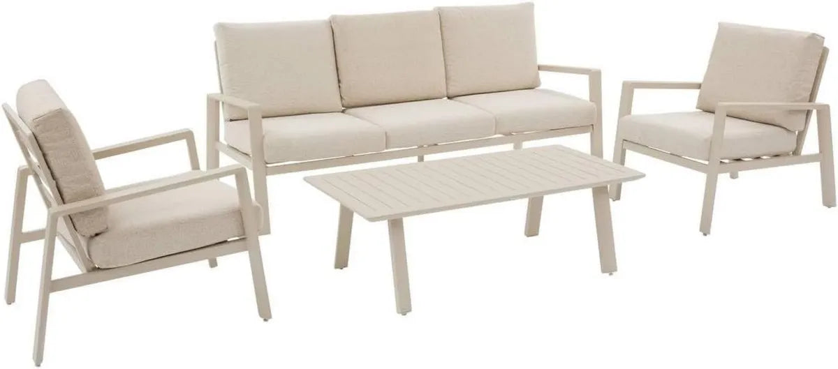 Conjunto de Jardín Hespéride Luzane 5 Plazas Beige Arcilla