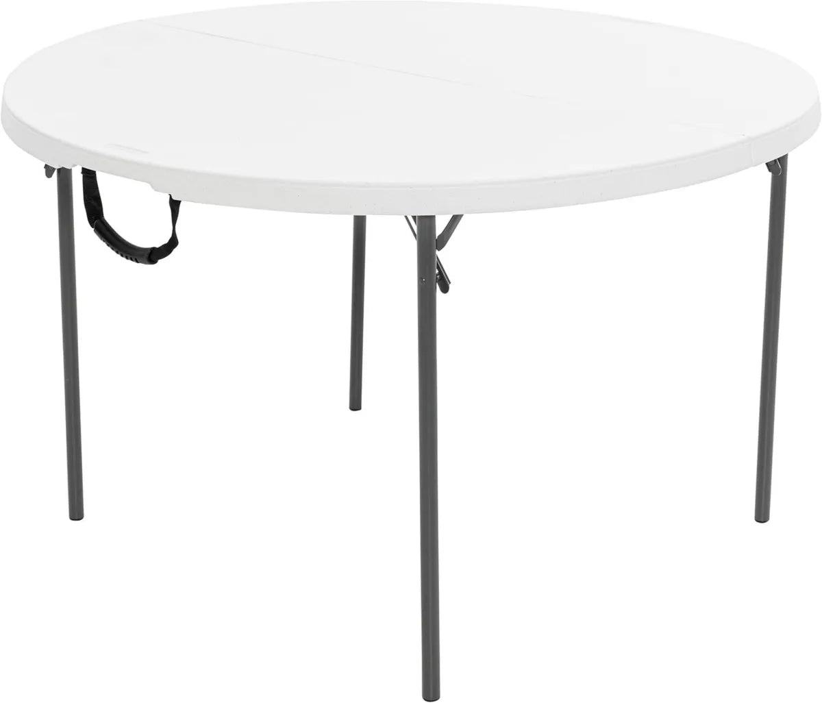 Mesa redonda plegable de plástico resistente 122x74 cm