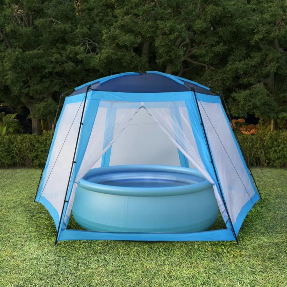 Cubierta impermeable para piscina y spa, 660x580x250 cm, azul