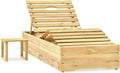 Tumbona de Madera de Pino para Jardín y Piscina, Sofá Cama Exterior
