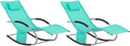 SoBuy Tumbonas de Jardín Reclinables con Almohada y Bolsillos, Tejido Transpirable, 150 kg, para Exterior y Camping