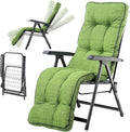 Silla de Jardín KADAX con Reposapiés y Cojín, Tumbona Plegable Ajustable