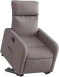 Sillón Reclinable Eléctrico con Elevador, Asiento Ajustable Gris Taupe
