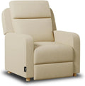 Sillón Reclinable Nalui Relax en Tela Beige con Apertura Manual, Estructura Robusta