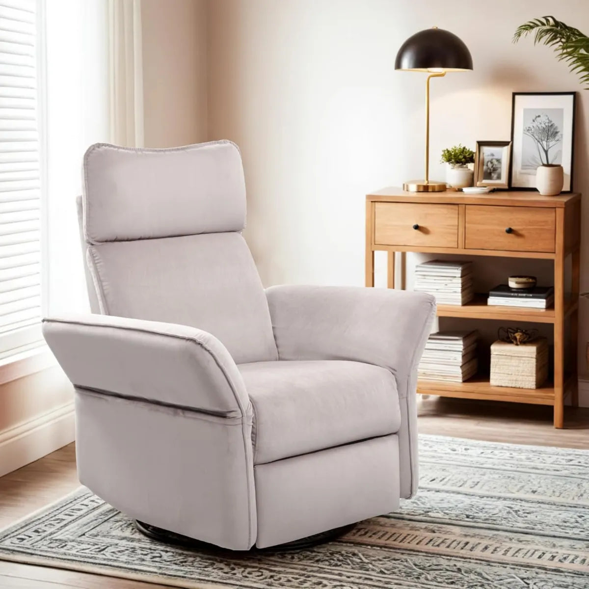 Sillón Relax Eléctrico FLEXISPOT XR8 con Función Reclinable y Giratoria, Reposacabezas 3D y Reposabrazos Ajustables, Ideal para Salón, Beige
