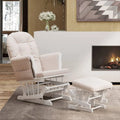 Sillón mecedora moderno de tela rosa claro para salón, dormitorio o jardín, soporta 110 kg