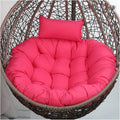 Cojín de Columpio para Silla de Huevo, Acolchado Redondo para Jardín Exterior, Lavable y con Almohada