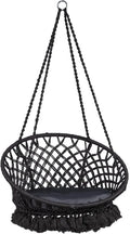 Silla Colgante de Macramé Tropilex en Negro