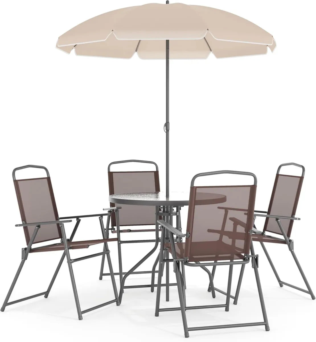 Silla Plegable de Metal, 79x71 cm, Gris