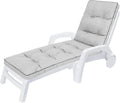 Cojín de Tumbona Gris Ceniza 201x55x8 cm - Confort y Estilo para Balcón y Terraza