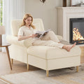Sillón reclinable de terciopelo plegable para salón y dormitorio