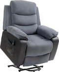 Sillón Elevador Eléctrico con USB y Control Remoto en Pana Gris Oscuro
