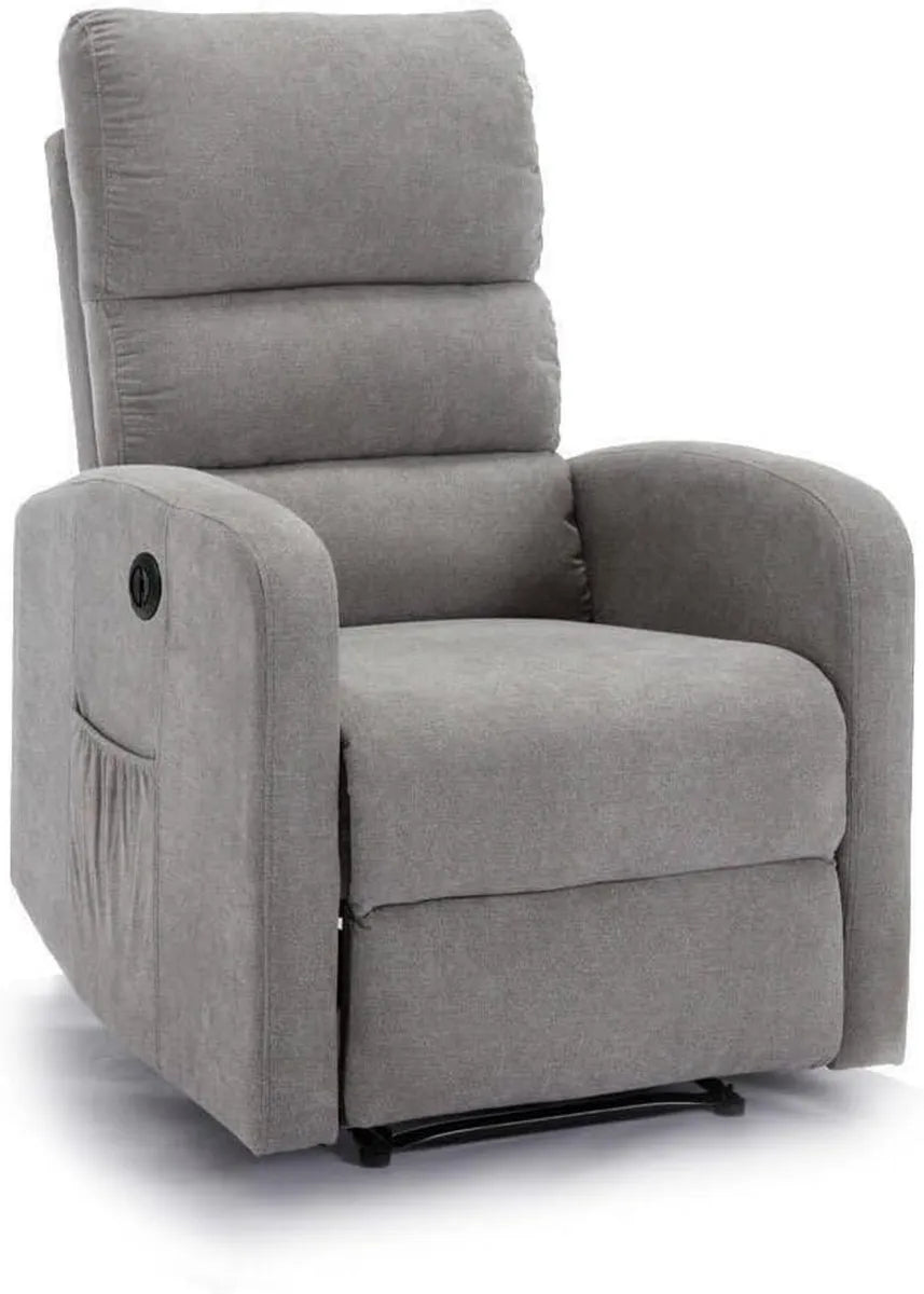 Sillón Relax Manual Modelo Lotus Gris Claro - Máxima Comodidad
