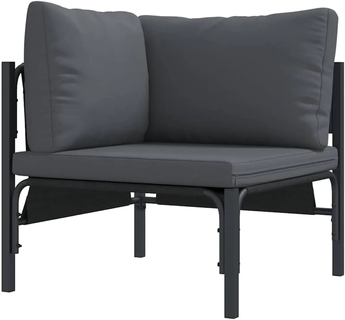 Conjunto de Muebles de Exterior con Cojines Antracita, Sofá Modular para Jardín y Terraza