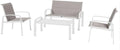 Conjunto de Muebles de Jardín Elyn Avellana y Blanco