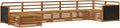 Conjunto de Sofás de Jardín 7 Piezas Natural, Muebles Exteriores Modernos, Sofá Seccional, Resistente al Clima, Conjunto de Terraza Cómodo