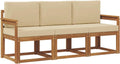 Conjunto de Sofás de Jardín Modernos con Cojines Beige - 3 Piezas