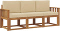Juego de Sofás de Jardín 3 Piezas con Cojines Beige, Conjunto Exterior Moderno y Elegante