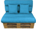 Conjunto de Cojines para Sofás de Palets 120x80 cm, Desenfundables y Lavables, Tela para Interior y Exterior, Color Azul, Sin Palets Incluidos