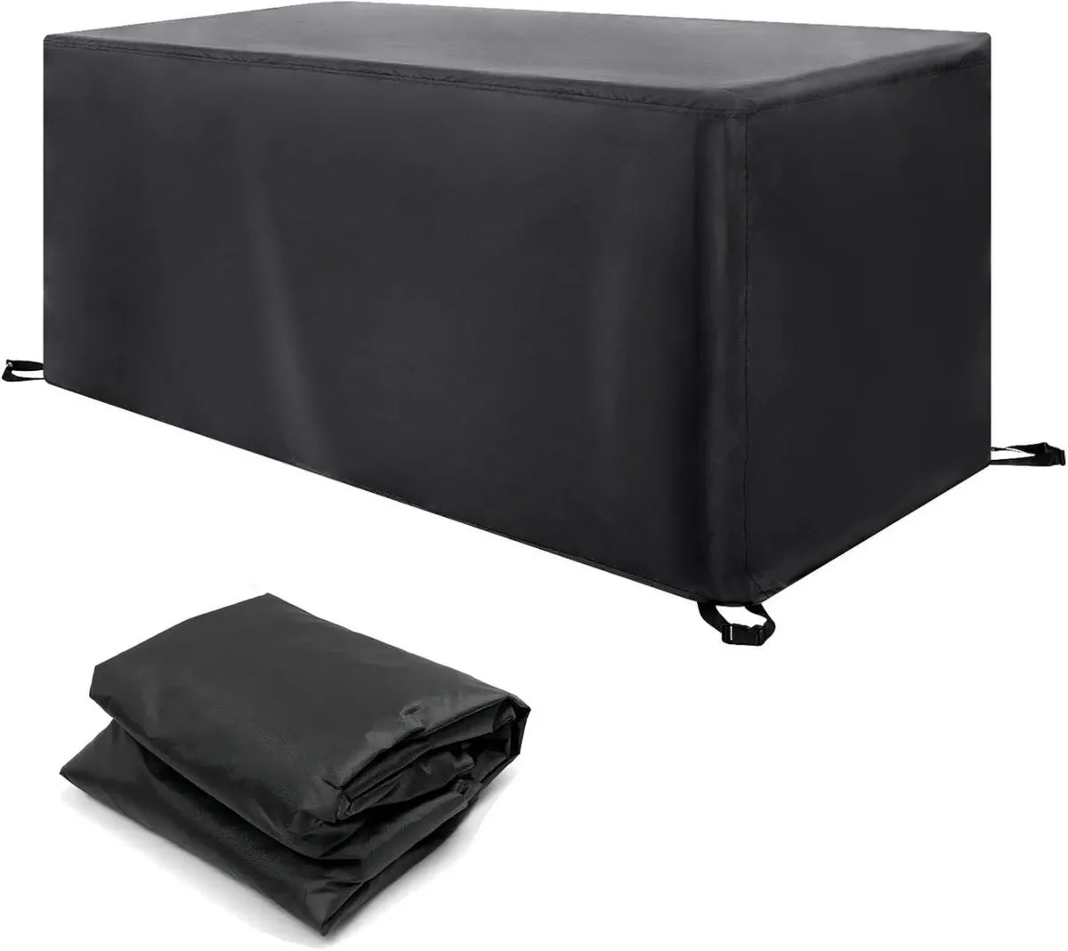 Cubierta Impermeable para Mesa de Jardín, 300x150x80 cm, Negro, Protección UV