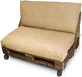 Juego de Cojines Impermeables y Desenfundables para Palets en Polipiel Exterior Beige