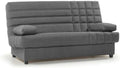 Sofá Cama 3 Plazas con Almacenaje, Mecanismo Clic-Clac, Gris Oscuro