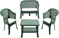 Conjunto de Muebles de Exterior Verde con Cojines