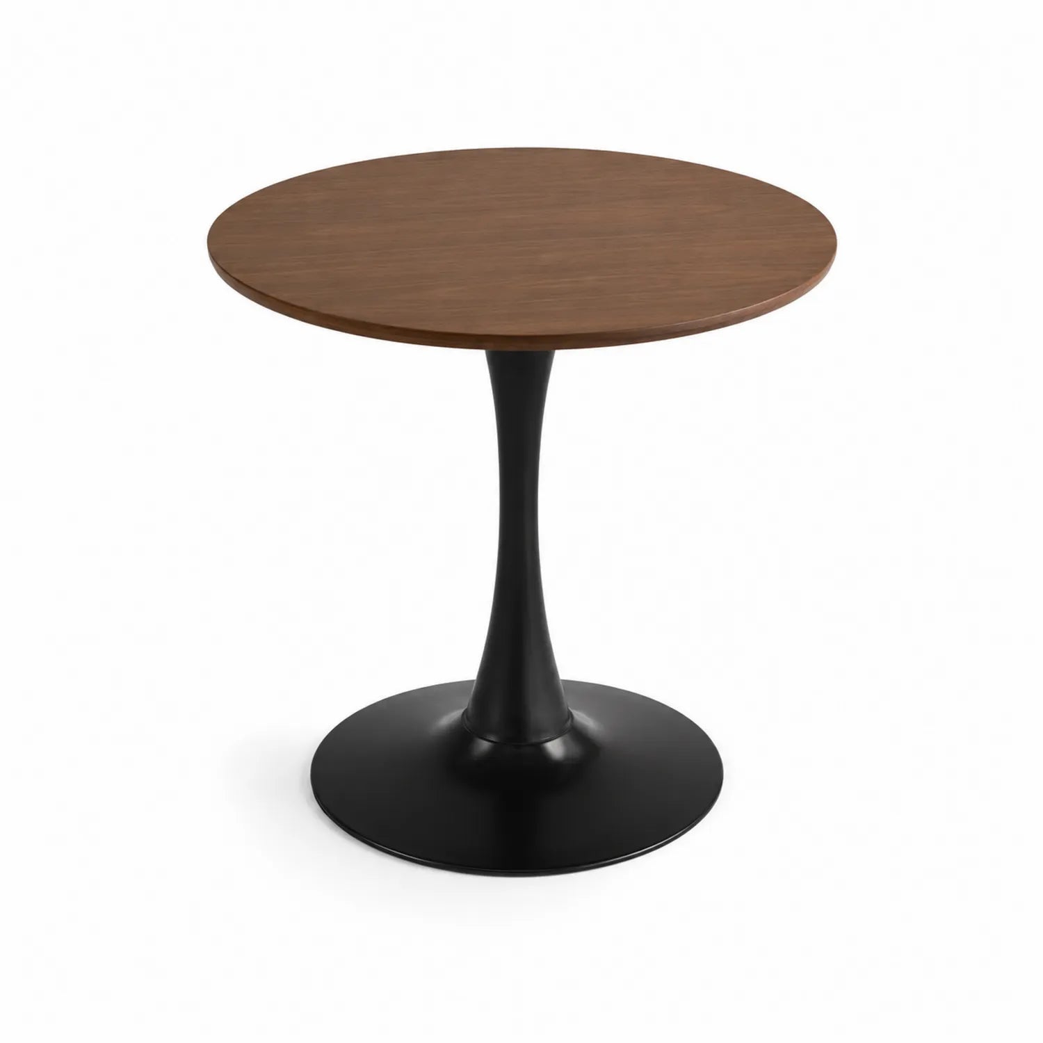 Runder Tisch aus Holz und Metall 80 cm