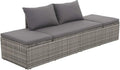 MOONAIRY Cama Balinesa Exterior de Ratán Sintético Gris 195x60 cm