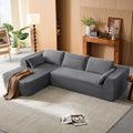 Sofá de Esquina Modular LINSY Home de 3 Plazas con Cama y Otomana, Forma de L, 270 cm, Sin Montaje