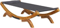Tumbona de jardín plegable de madera curvada antracita, 100x188,5x44 cm, ideal para terraza, balcón y playa