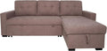 Sofá Modular Ojuel 3 Plazas con Chaiselongue Intercambiable y Arcón, Beige