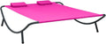 Tumbona Doble Exterior Rosa para Jardín y Playa