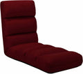 Silla Reclinable Plegable de Jardín en Cuero Rojo Vino